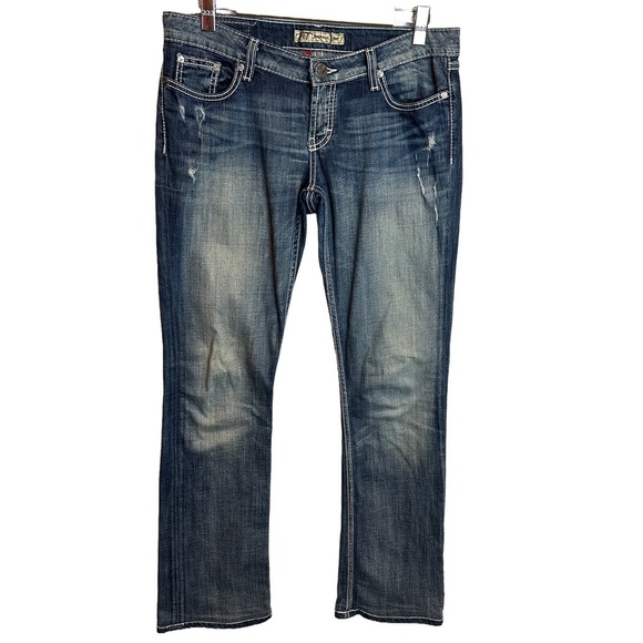 BKE Sabrina Boot Cut Jeans with Distressing 29 - Picture 1 of 15